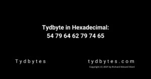 Tydbyte in Hexadecimal Code